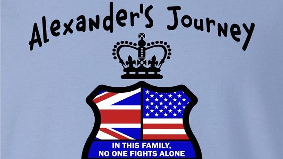 T-shirts to raise money for Alex Goodwin, a British boy in Kansas City for cancer treatment, will be on sale this weekend at the Olathe Bass Pro Shops.