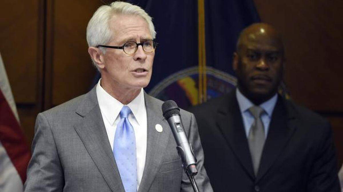File photo of former U.S. Attorney Barry Grissom at a news conference in 2015.