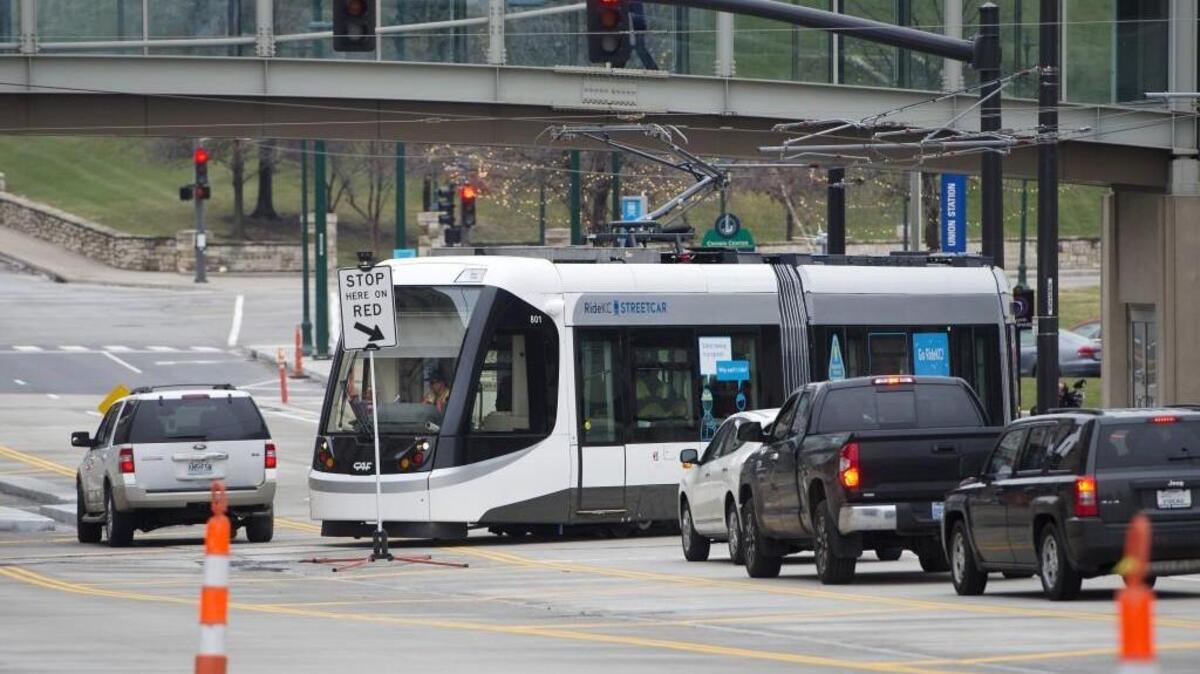 Downtown motorists are learning to share the roads with Kansas City’s new streetcars, as testing of the vehicles continued Friday. The system, which will run from River Market to Union Station mostly along Main Street, opens this spring.