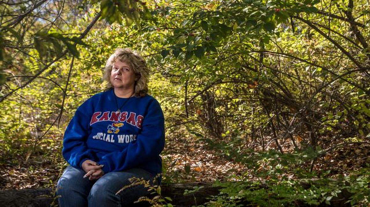 
At age 13, Jennifer Morris lived in these woods near Southwest Boulevard and Mill Street in Kansas City, Kan. Now 42, she and some University of Kansas School of Social Welfare classmates will sleep out for One Homeless Night.

