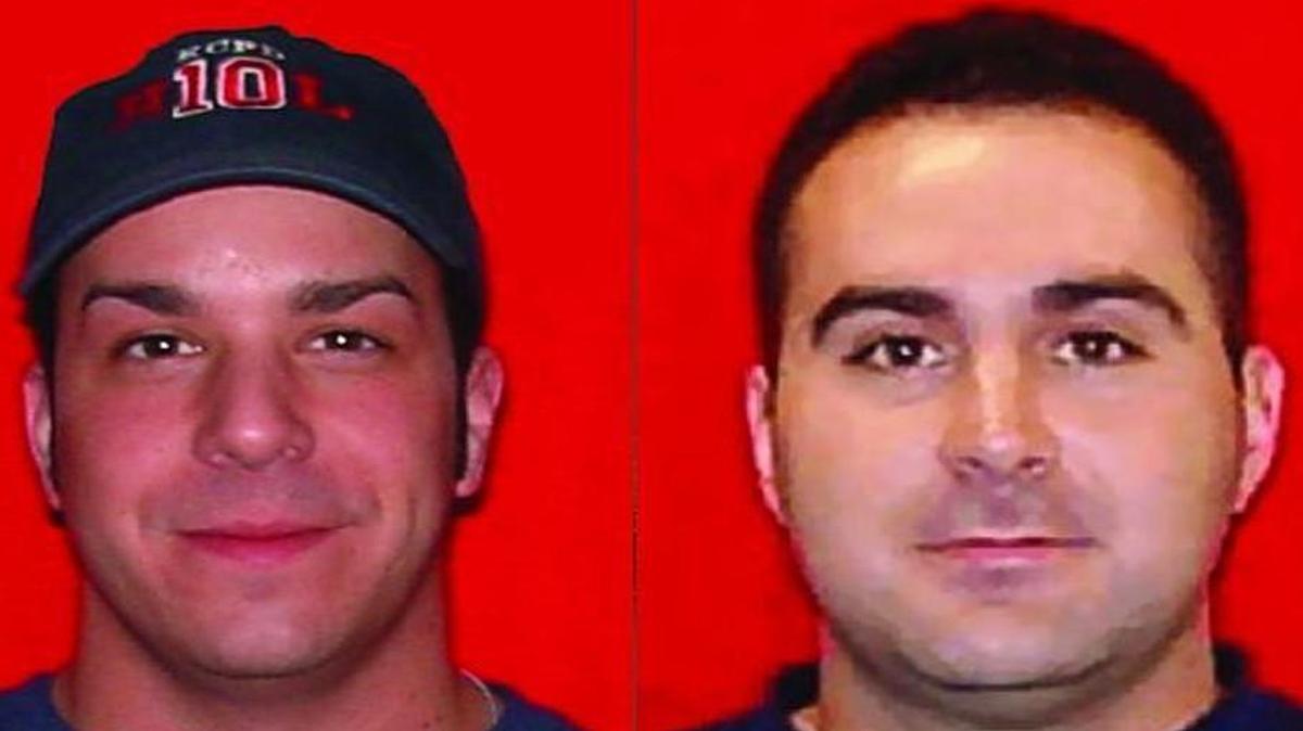 
The Bright Futures Fund of the Diocese of Kansas City-St. Joseph has created annual scholarships to honor Larry Leggio (left) and John V. Mesh, the two Kansas City firefighters who were killed Oct. 12 in the line of duty. The scholarships will aid low-income students at Holy Cross School.

