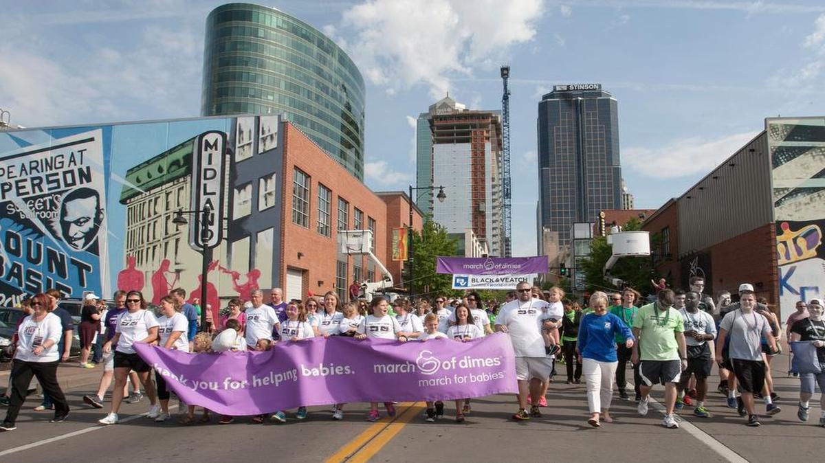
Thousands took part in the March of Dimes March for Babies Sunday morning in downtown Kansas City.
