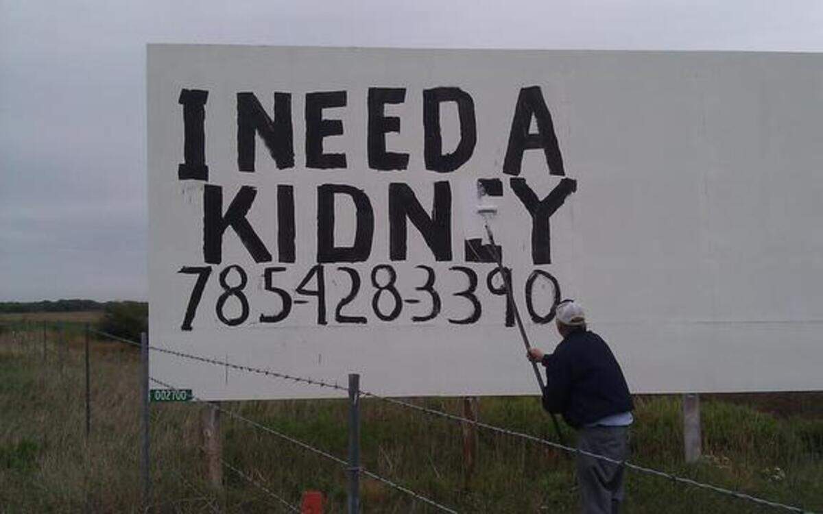 
Jim Nelson has painted over the billboard on Interstate 70 that sought help for his wife.
