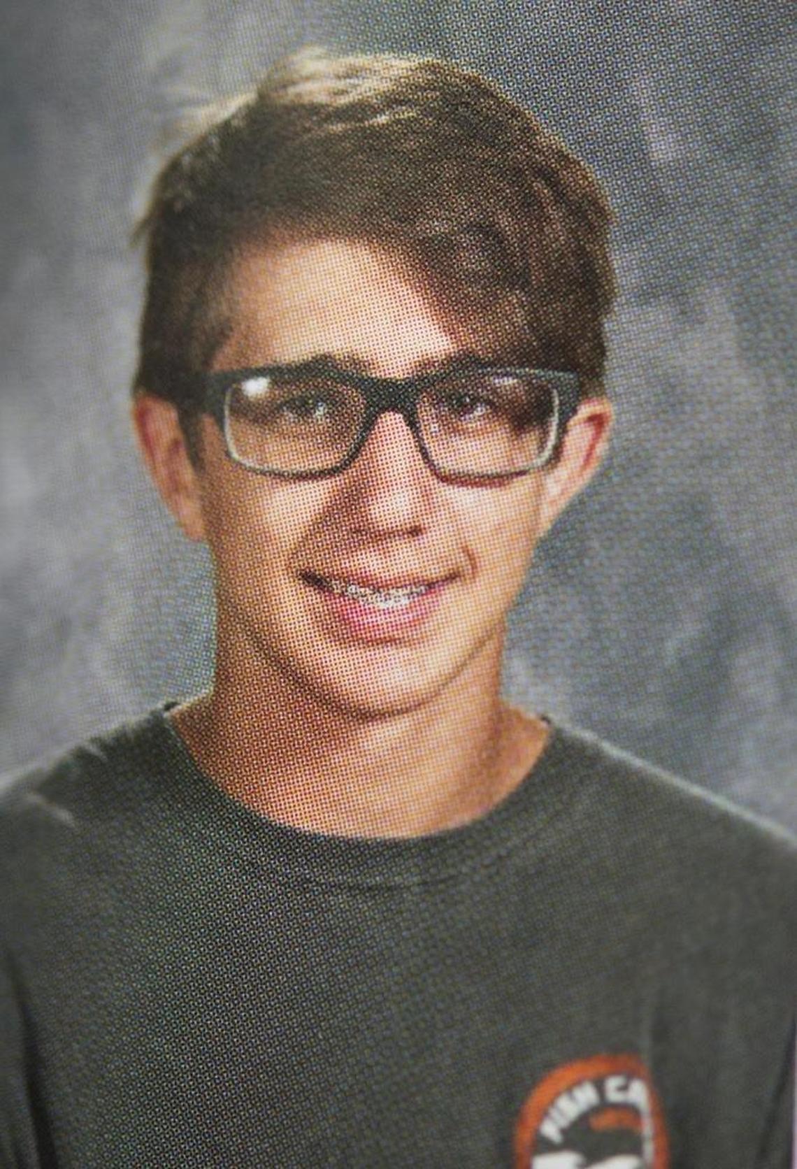 Alex Carney, a sophomore at Shawnee Mission East High School in Prairie Village, was mortally injured in a crash on Feb. 7.