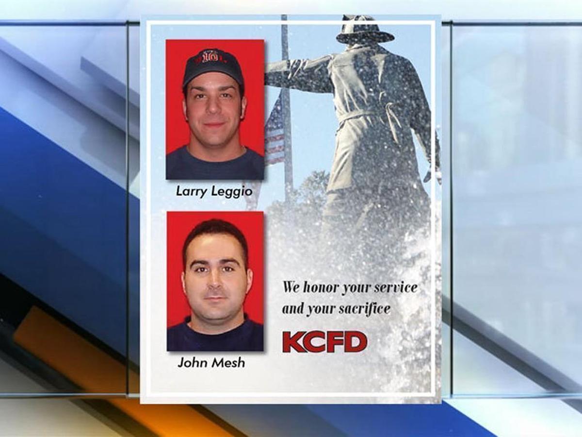 Two Kansas City firefighters, Larry Leggio and John Mesh, were killed on Oct. 12, 2015, in a collapse zone at a blaze at 2608 Independence Blvd.