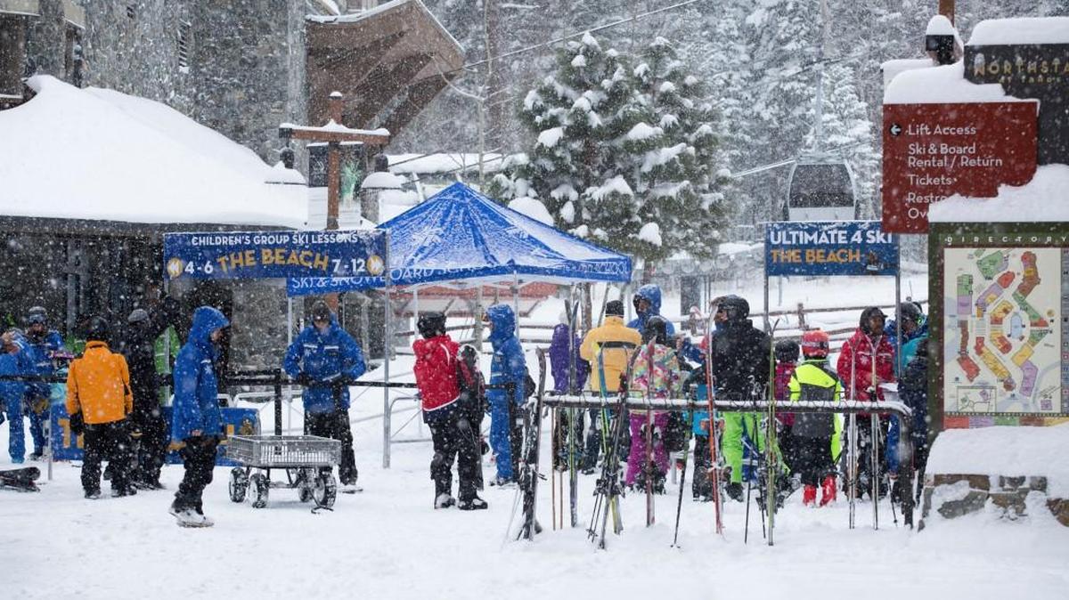 The Northstar California resort in Truckee, Calif., on Tuesday relished the 20 inches of overnight snow that had fallen in that area. Snow is also expected by Thursday in the Kansas City area, but with a much smaller amount: perhaps an inch.