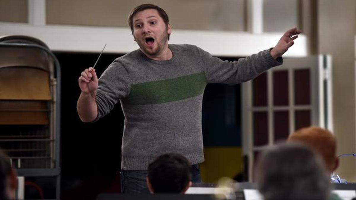 
Lee Hartman makes the long drive to the University of Central Missouri to teach. He’s also artistic director and conductor for the Mid America Freedom Band, which rehearsed recently at Central Presbyterian Church in Kansas City.
