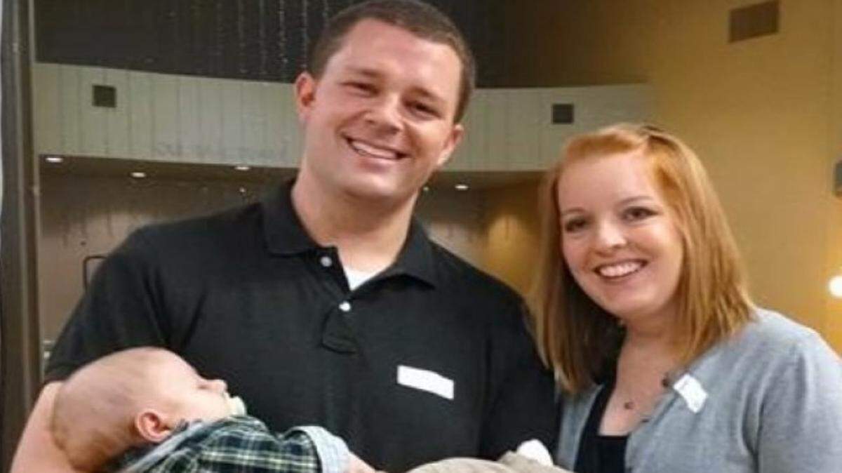 
Joshua Ward, pictured with his wife, Melissa, and the youngest of their three children, has had five surgeries in five days to rid him of necrotizing fasciitis caused by group A streptococcus. The 34-year-old Lee’s Summit police detective is in the intensive care unit of St. Luke’s Hospital in Kansas City.
