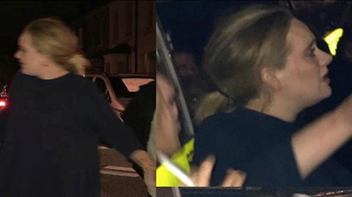 Adele was spotted at the scene of the horrific Grenfell Tower fire in London on Wednesday night.