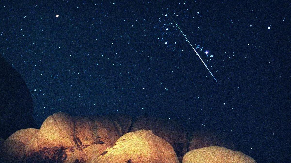 
During a previous Perseids meteor shower, this shooting star was seen in August 1997 in the dark skies over Joshua Tree National Park in California.


