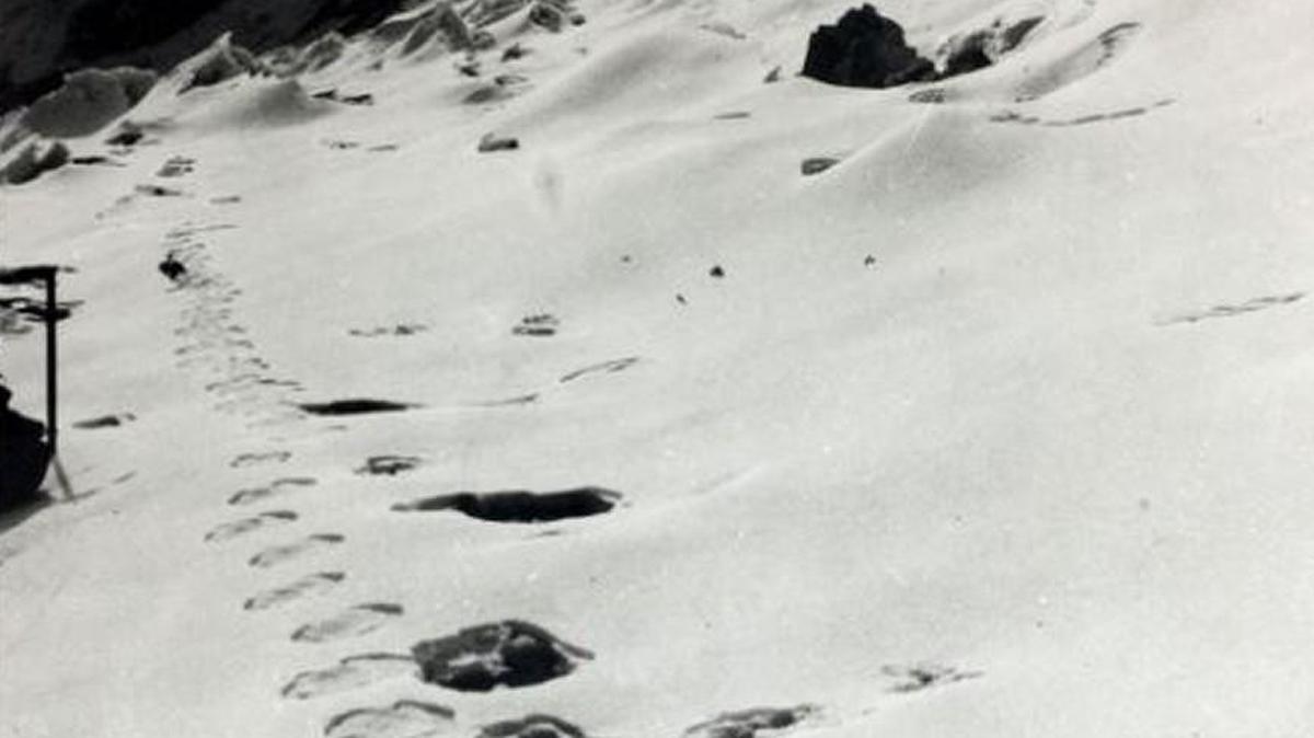 An expedition to Mount Everest came upon these footprints, fueling speculation of the existence of a yeti, or human-like creature. A new study found DNA believed to belong to the yeti is actually from another creature.