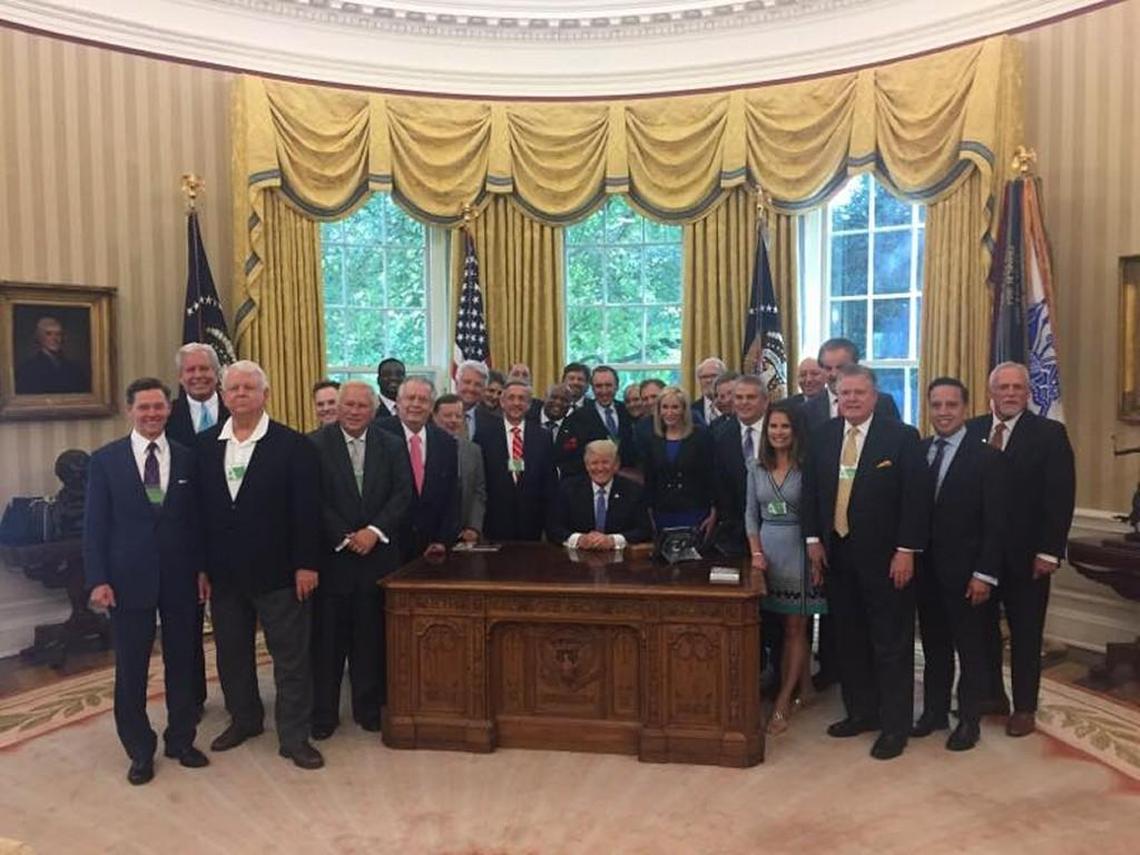 Florida televangelist and megachurch Pastor Rodney Howard-Browne posted photos of his trip to the White House on Monday.