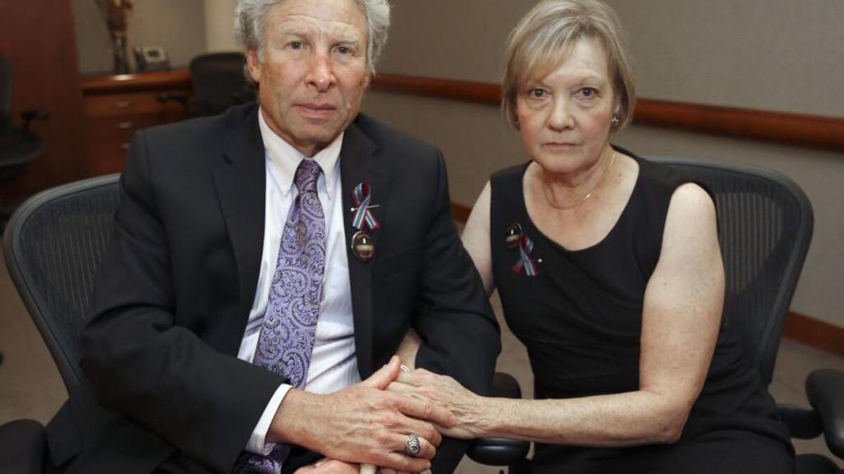 
Andy and Barbara Parker of Collinsville, Va., mourned the loss of their daughter, Alison Parker, a journalist for WDBJ, Friday in Roanoke, Va. 
