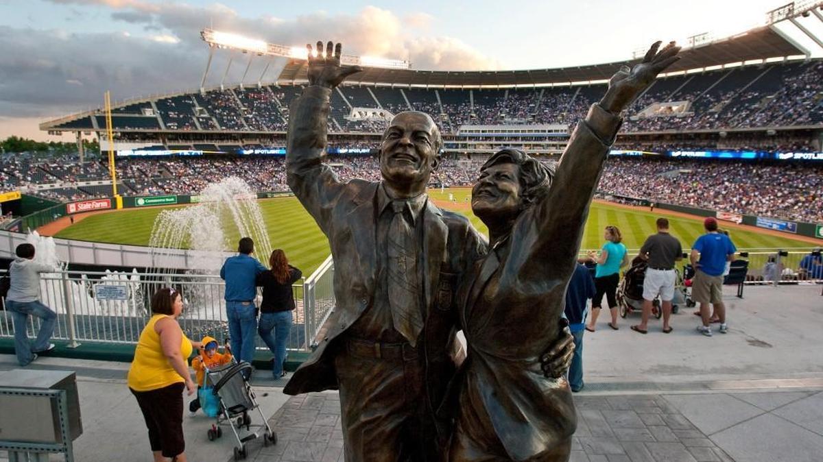 In the summer of 1972, Kansas City Royals owner Ewing Kauffman, whose statue with his wife, Muriel, stands in Kauffman Stadium, decided to stop having the national anthem played before games.