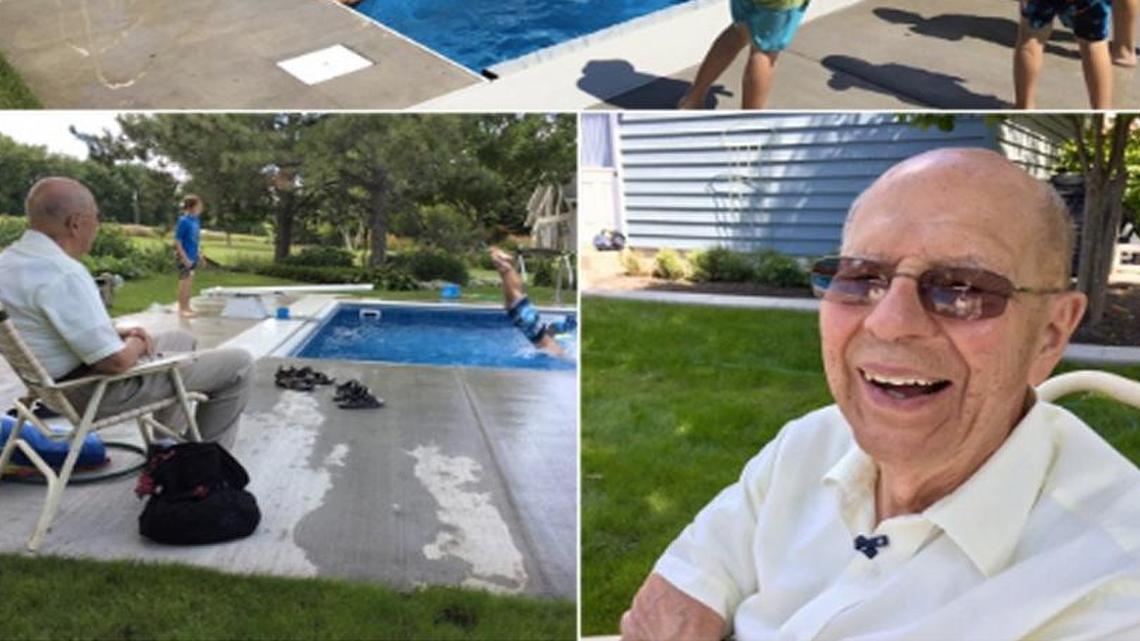 This summer, 94-year-old Keith Davison installed a swimming pool in his Minnesota backyard. It seems like he hasn’t stopped smiling since.