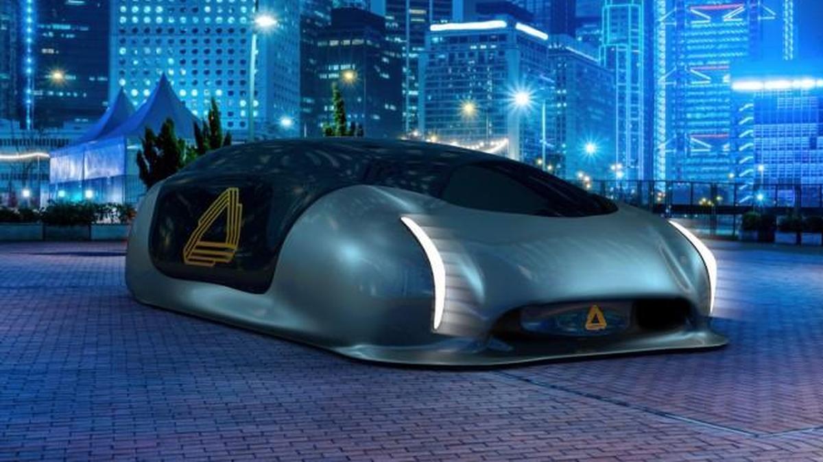 This image provided by Arrivo Corp. shows a rendering of a futuristic pod that would be part of a system that would move passengers and freight at speeds of up to 200 mph.