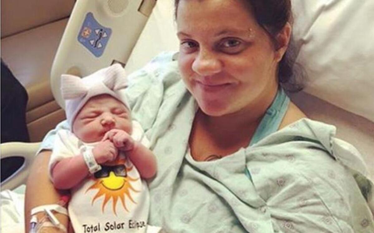 South Carolina couple Freedom and Michael Eubanks, who had a baby on Monday, made a last-minute decision to name their new daughter after the huge event of the day — the solar eclipse.