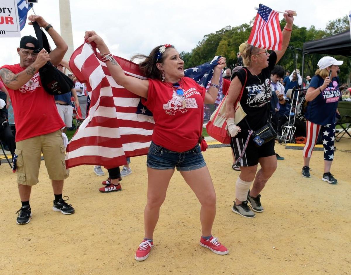 People gathered Saturday on the National Mall in Washington to attend a rally in support of President Donald Trump in what organizers are calling “The Mother of All Rallies.”
