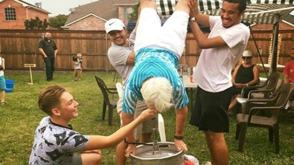 Muriel Holshevnikoff of Texas became a viral sensation at age 79 when she pulled off a successful keg stand at her grandson’s graduation party.