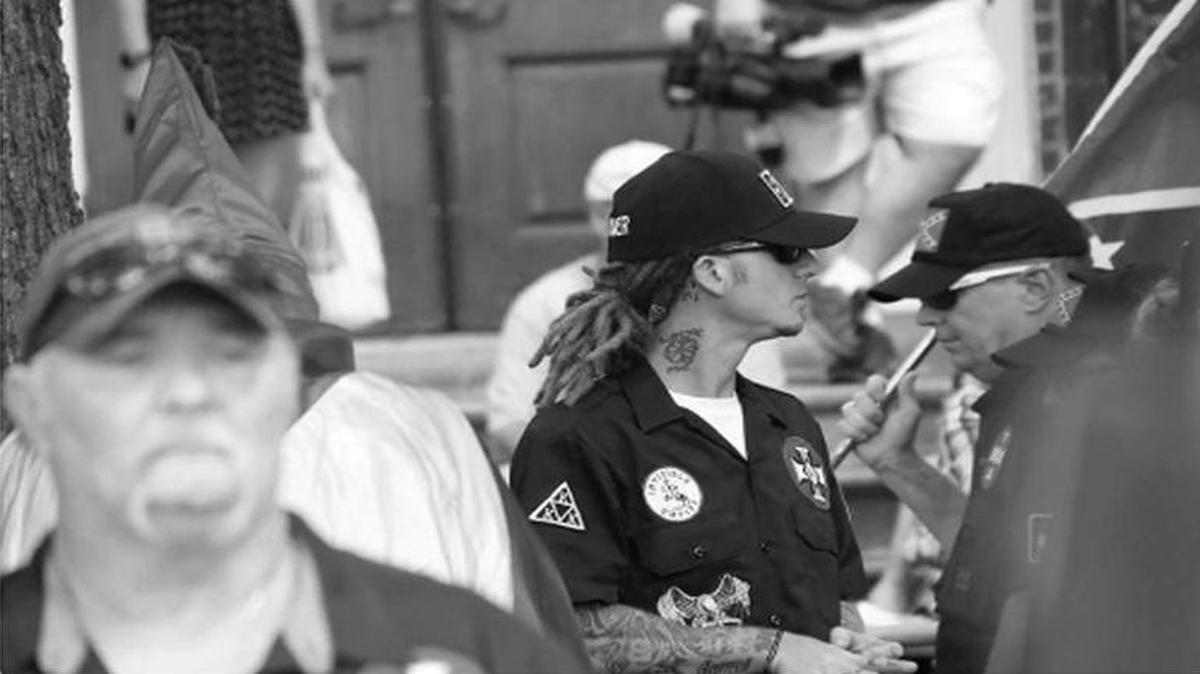DeVanté Cunningham sparked a firestorm with a photo that made the rounds on Twitter of an unidentified KKK member wearing dreadlocks at a rally in Virginia.