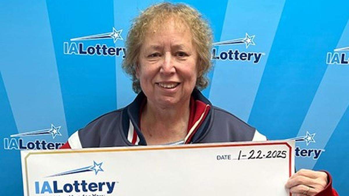 The woman won big playing the “Jumbo Bucks Progressive” game, Iowa lottery officials said.