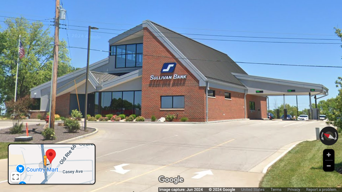 A woman run over a crew member installing Christmas lights at Sullivan Bank in St. Clair, Missouri, police said.