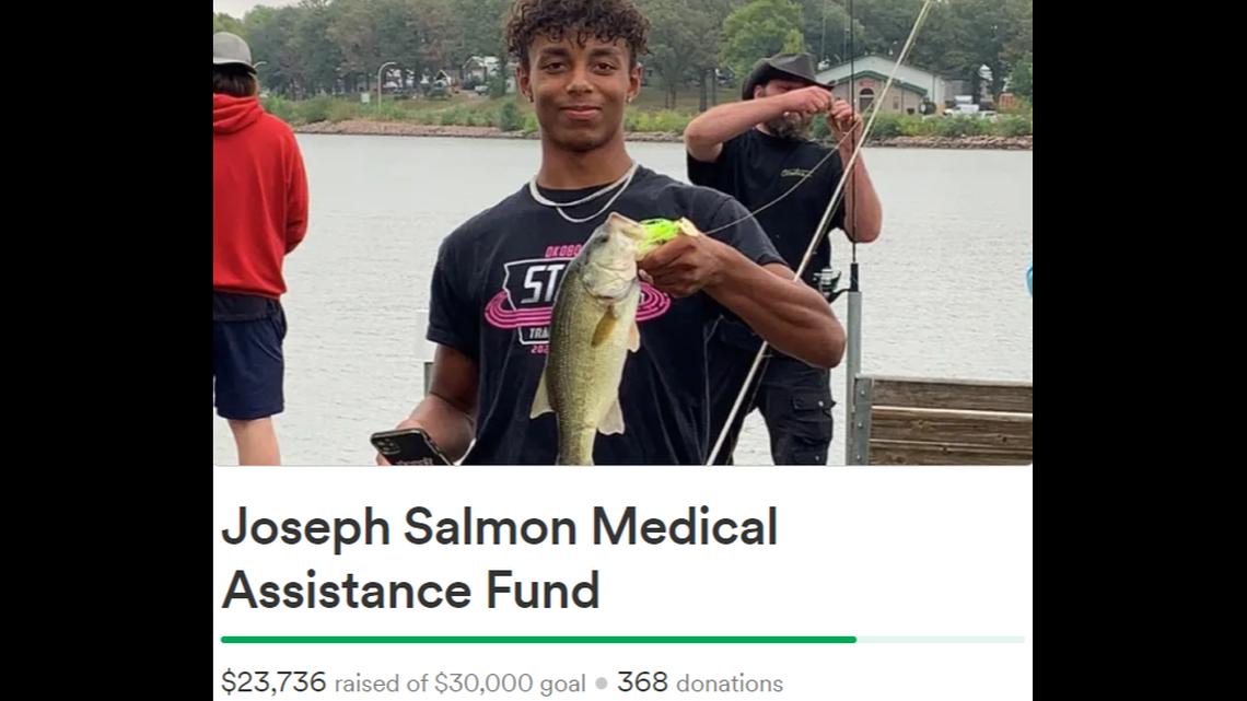 An Iowa high school student is hospitalized after being shot in the head while hunting with friends, his family says.