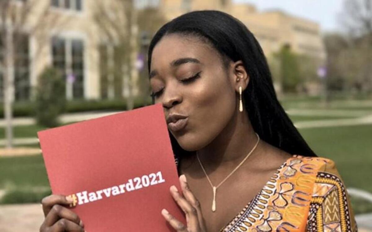 Minnesota high-schooler Priscilla Samey found a creative solution to a prom problem. She had no date so she took her acceptance letter to Harvard.