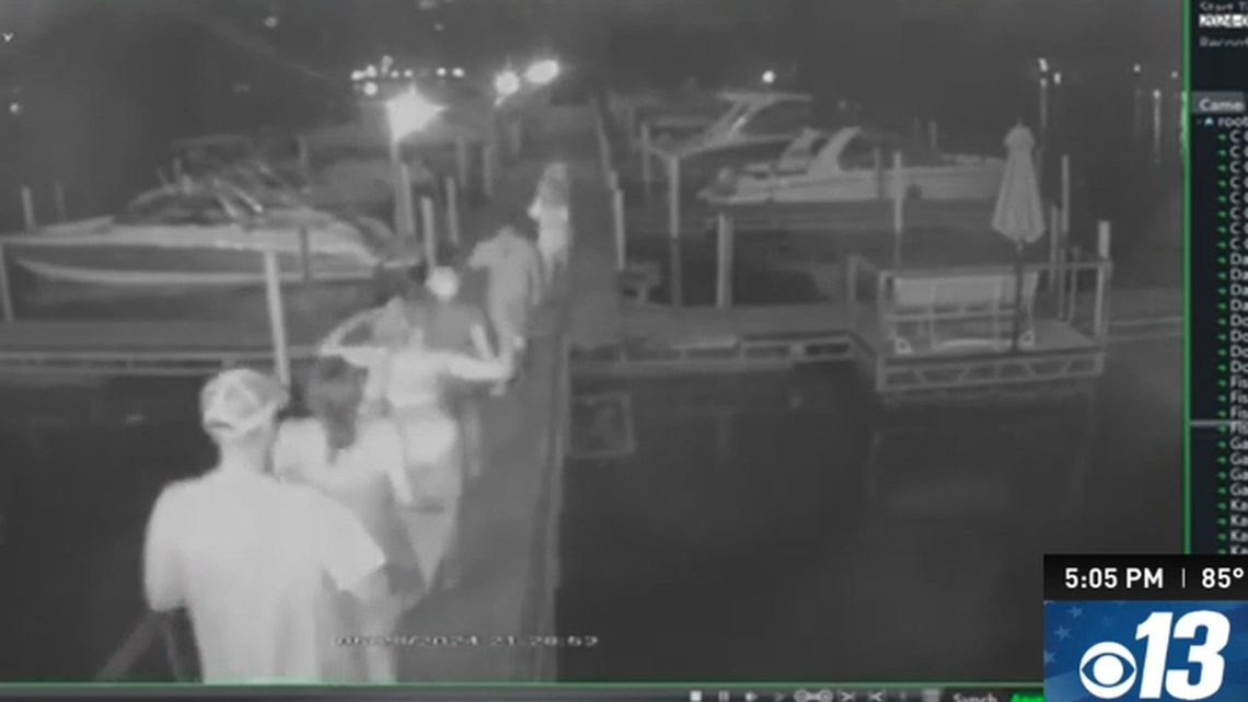 A waitress was pulled into an Ozarks lake after confronting a group who did not pay their bill, authorities say.