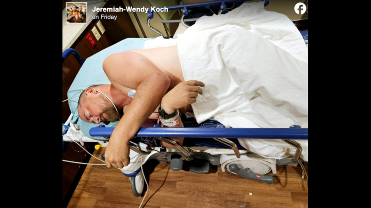 Jeremiah Koch had broken bones throughout his body after falling from a 22-foot bridge while biking, Missouri police say.