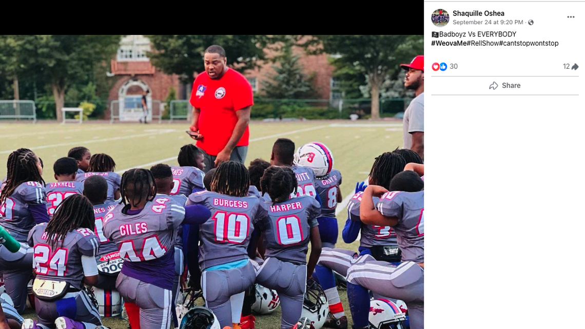 Shaquille Latimore was shot during a youth football practice in St. Louis, cops say.