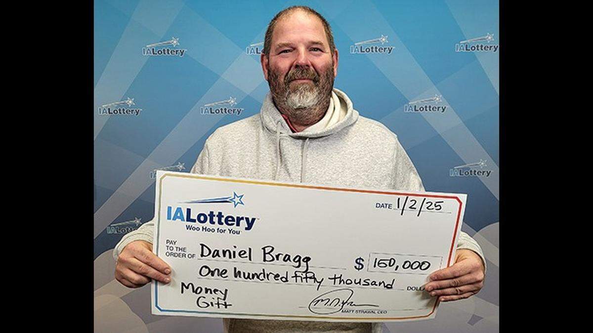 A lottery winner in Iowa will use his winnings to upgrade his old rusty pickup truck.