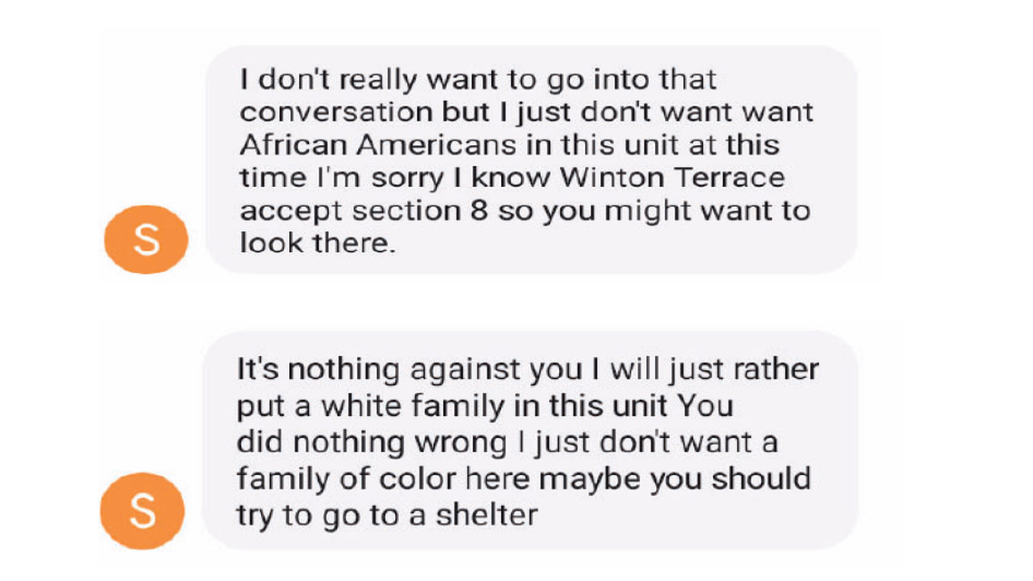 An Ohio woman has pleaded guilty to charges of making false statements after officials say she accused her landlord of sending racist text messages. 