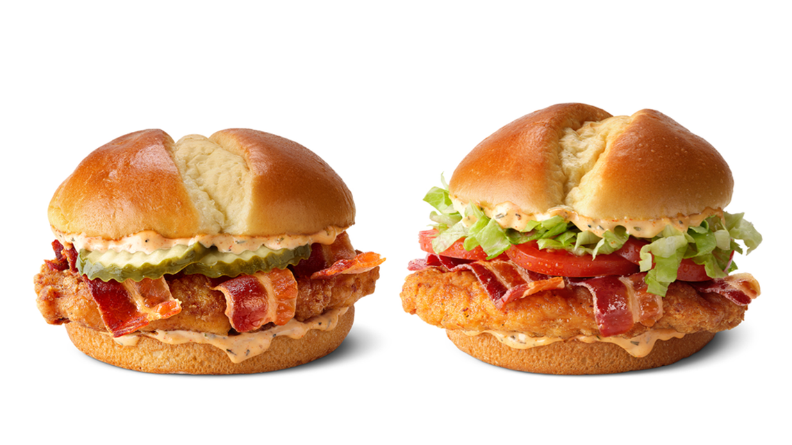 McDonald’s new bacon Cajun ranch McCrispy and bacon Cajun ranch McCrispy hits restaurants Monday, April 22.