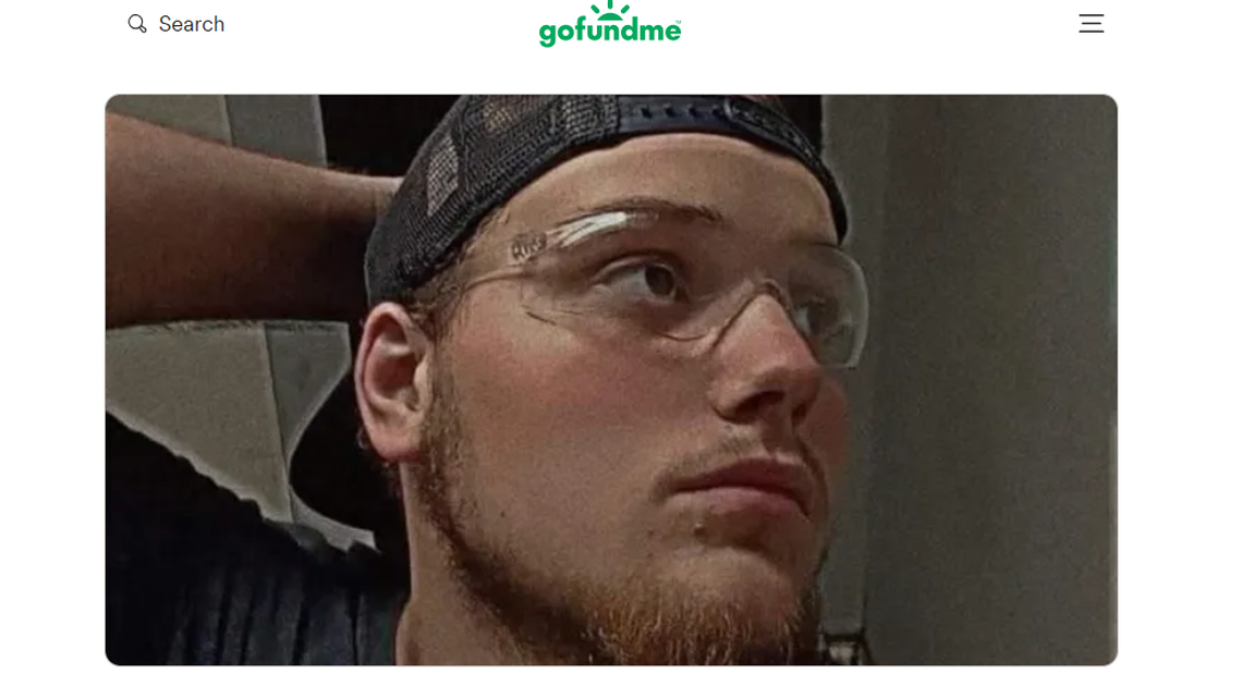 Noah Hall, 21, died after a tree fell on a home in Ohio, officials said.