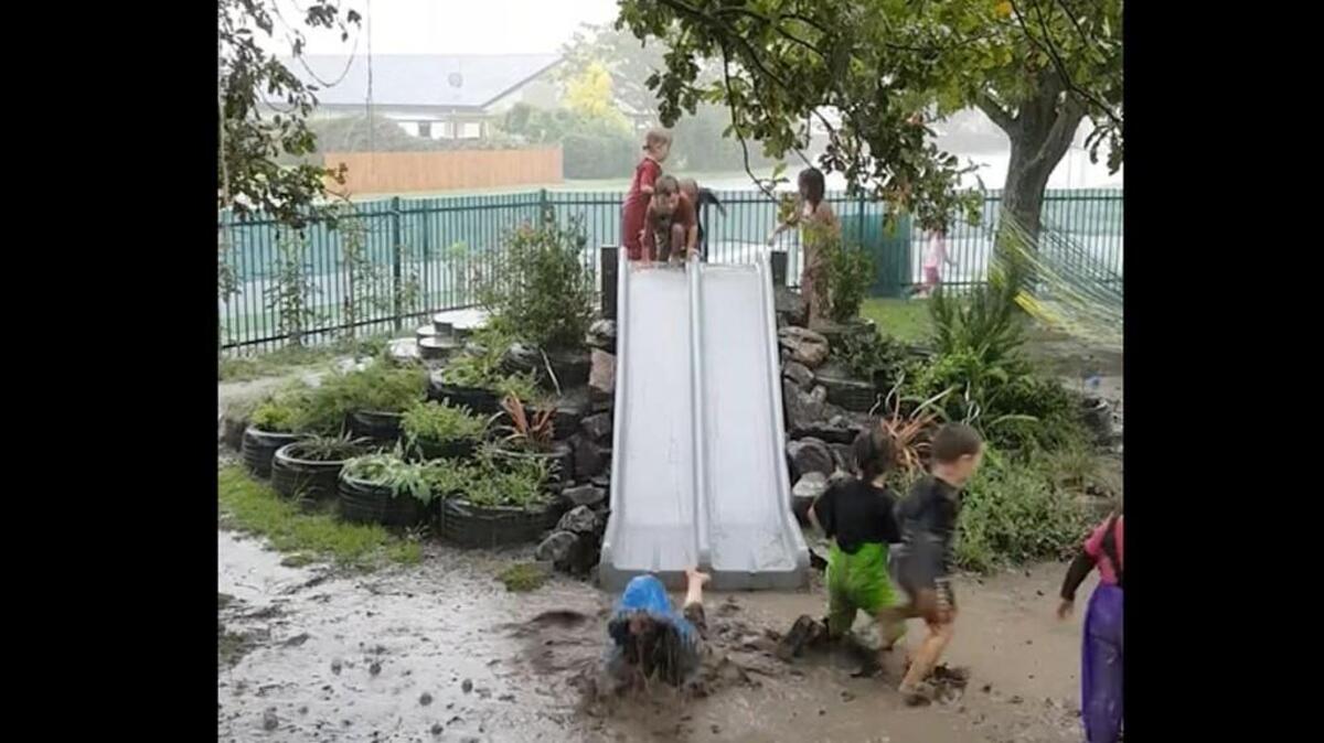Millions of people this week have watched a tiny little video posted by a New Zealand preschool day care that shows children playing in the rain, and mud.