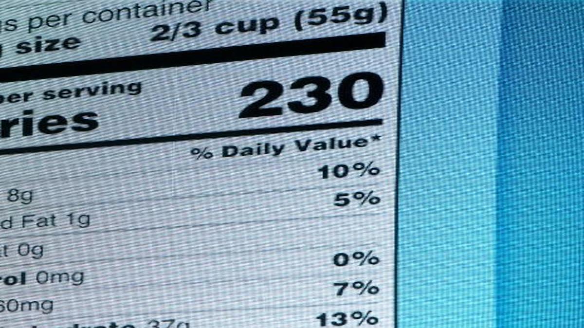 First lady Michelle Obama announces a makeover for food nutrition labels with calories listed in bigger, bolder type and a new line for added sugars, while speaking to the Building a Healthier Future Summit in Washington, Friday, May 20, 2016.