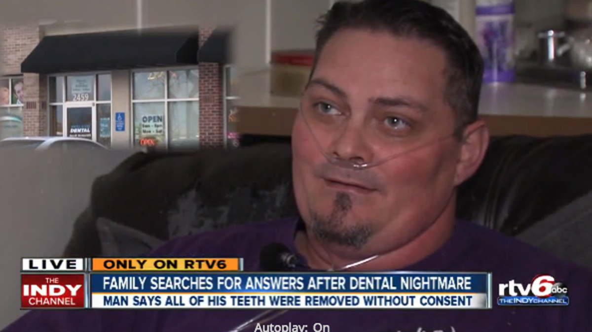 A dental procedure last month left Donny Grigsby without any teeth