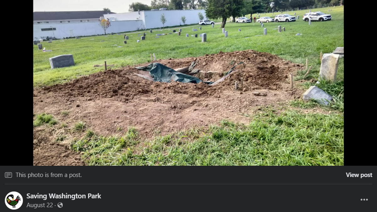 Officials in Missouri have charged two men after police say the men were caught digging up a woman’s grave.