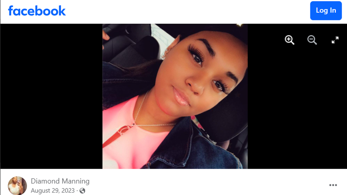 Diamond Manning, 21, was found shot to death on a sidewalk in Indiana.
