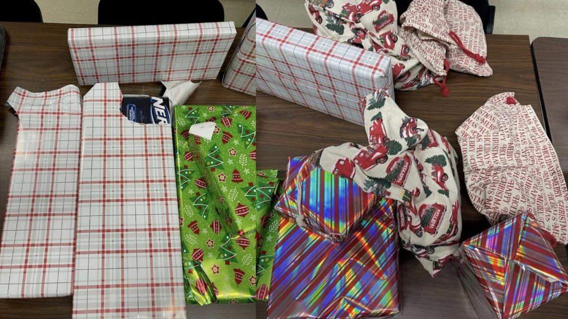 Armed “Christmas Grinches” stole wrapped presents before leading police on a chase, Ohio cops said.