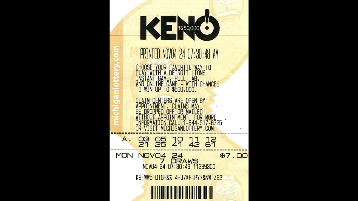 The woman won big on a $7 KENO! ticket, lottery officials said.