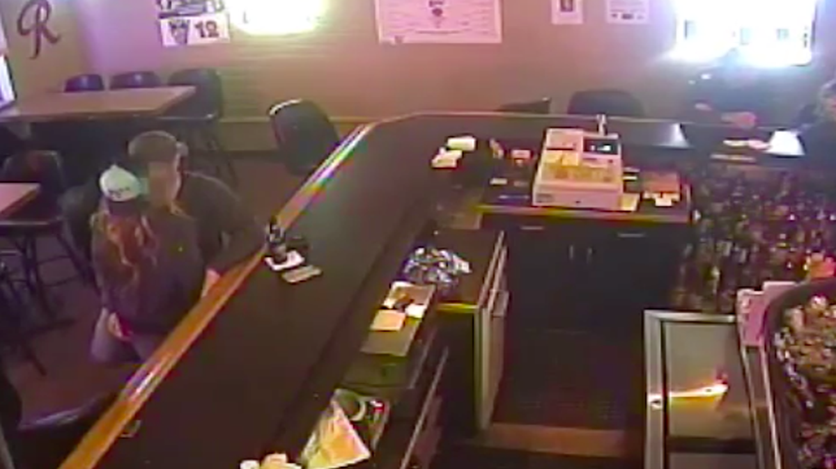 These two people kept making out as gunmen robbed this Montana bar on Monday.