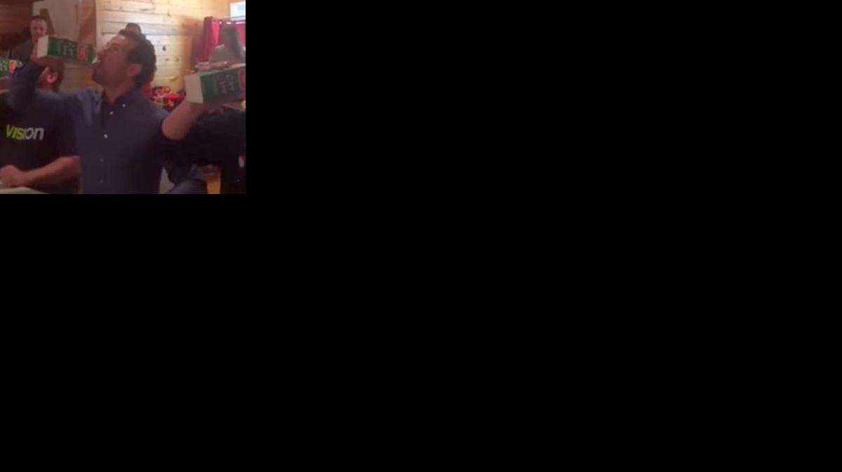
Ryan Roche chugging a quart of eggnog

