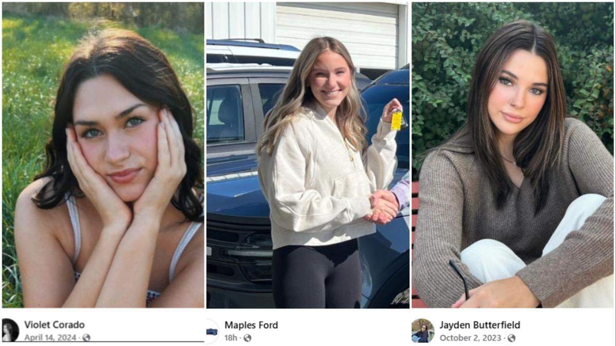 Violet Corado, Ava Wolfe (middle) and Jayden Butterfield, recent Climax Springs School District graduates, were killed in a car crash while heading home after a high school basketball game.