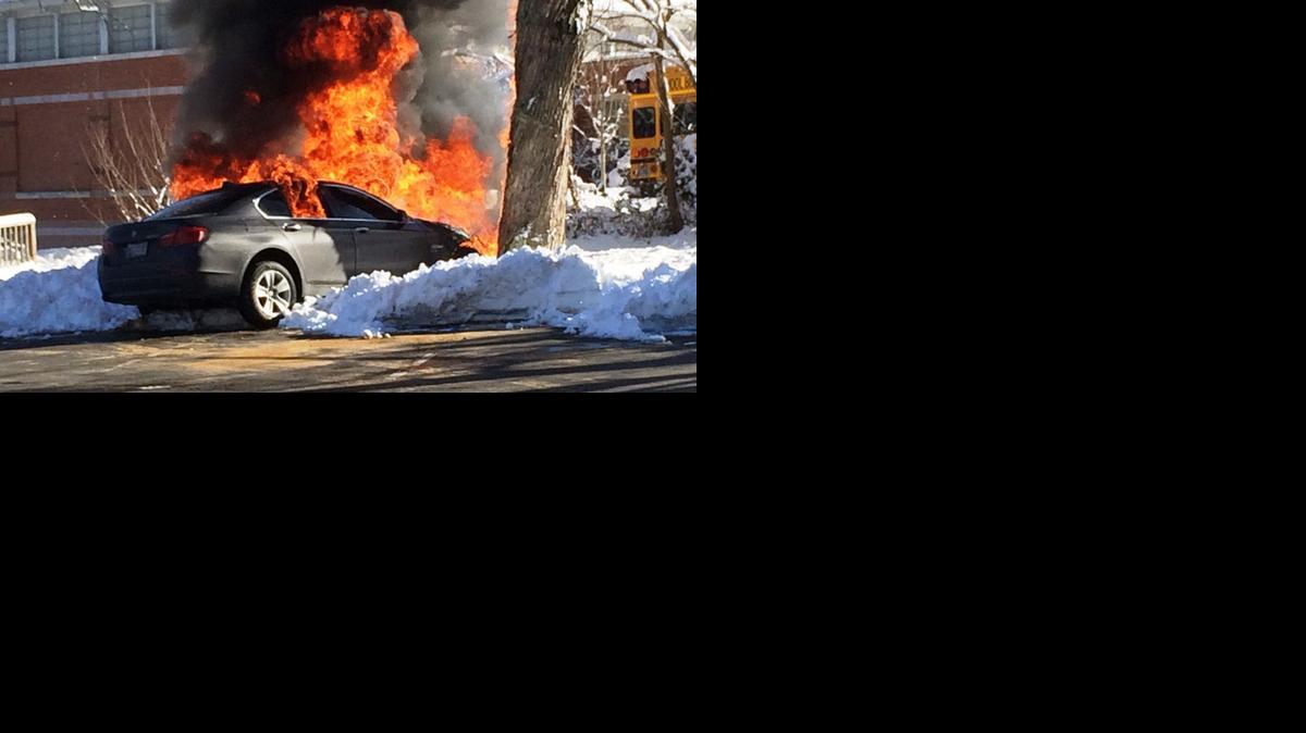 
A Maryland man was charged with driving while intoxicated after being saved by a police officer from a burning car that struck a tree. 
