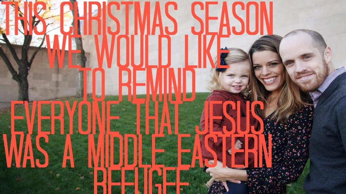 Whitney Roberts Logan, a psychotherapist in Fairway, created a Christmas card that has gone viral.