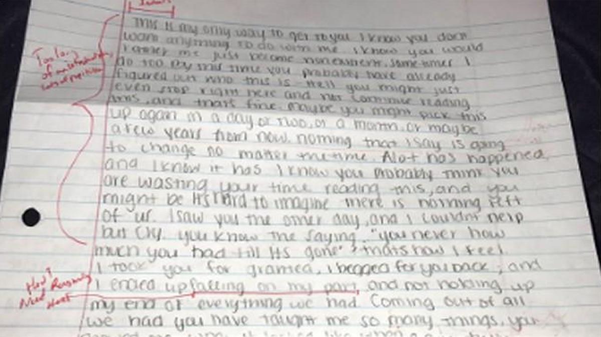 When Nick Lutz’s ex-girlfriend wrote him a lengthy letter of apology after their break-up, he grabbed a red pen.