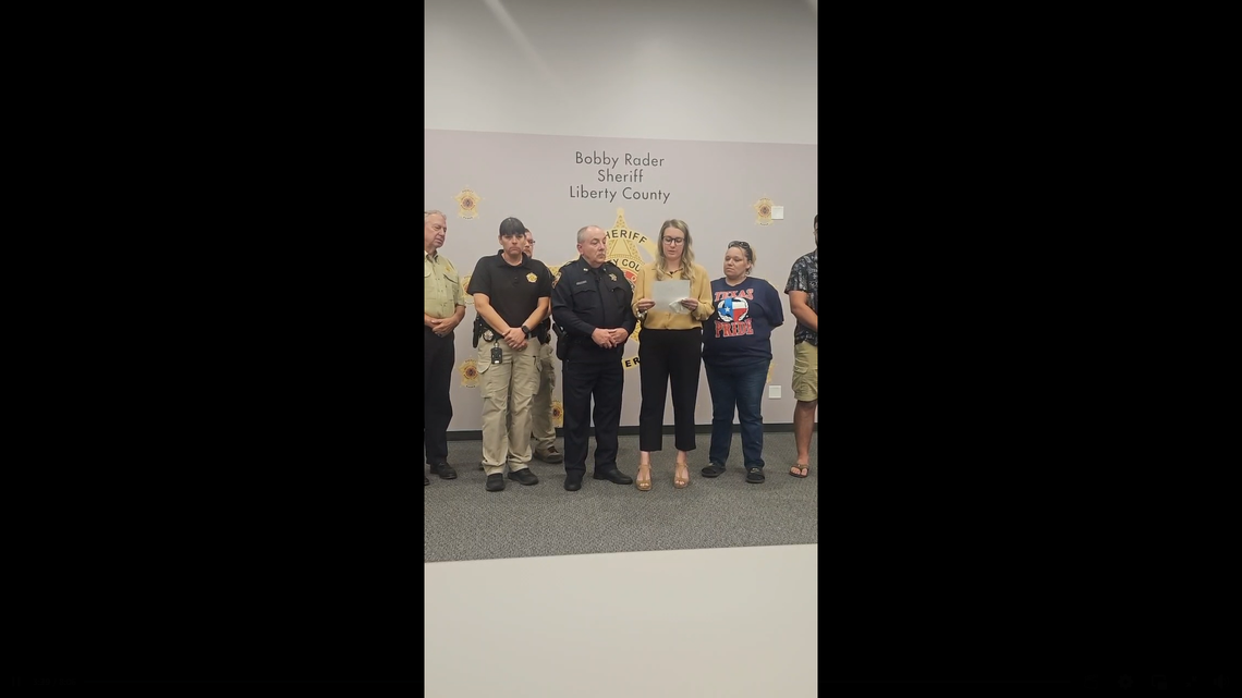 A news conference was held after officials Texas confirmed that remains found in a Texas ditch were a woman who went missing in 2023.