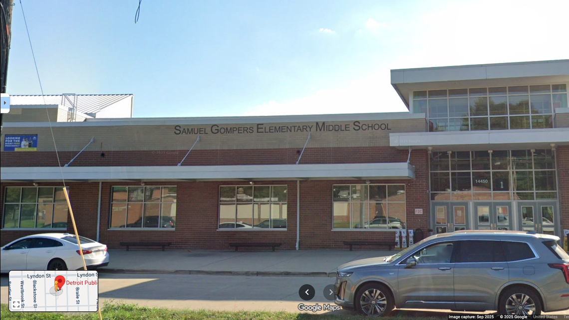 The mother and her son were arrested after the incident at Gompers Elementary-Middle School, authorities say